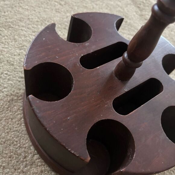 Vintage Wooden Poker Chip Card Holder - Picture 7 of 8